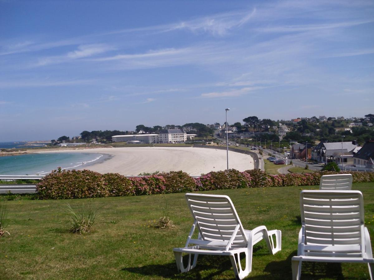Maison 6 Pers Belle Vue Mer Piscine, Plage A 40 M Trévou-Tréguignec Buitenkant foto