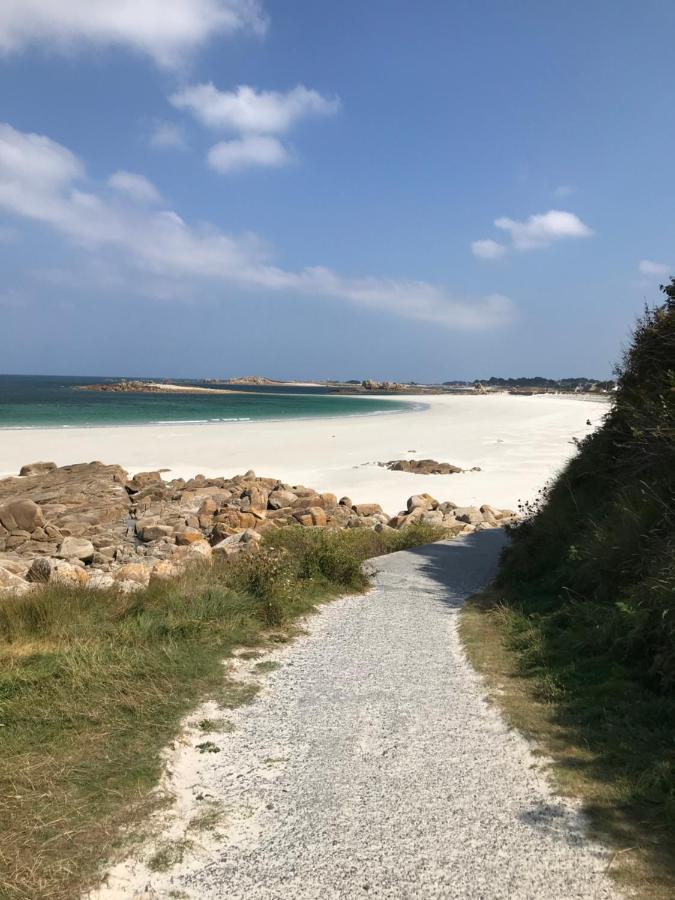 Maison 6 Pers Belle Vue Mer Piscine, Plage A 40 M Trévou-Tréguignec Buitenkant foto