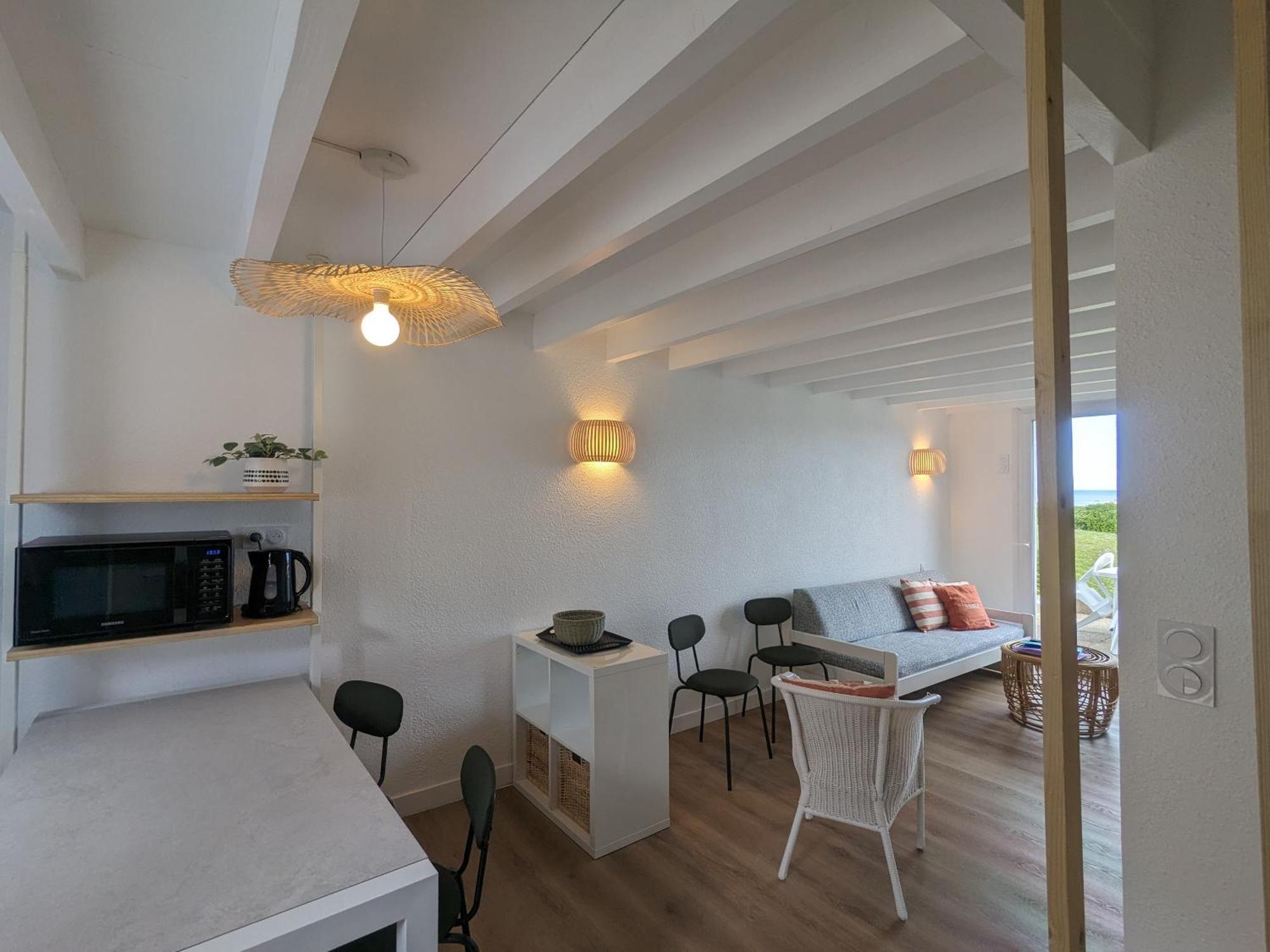 Maison 6 Pers Belle Vue Mer Piscine, Plage A 40 M Trévou-Tréguignec Buitenkant foto
