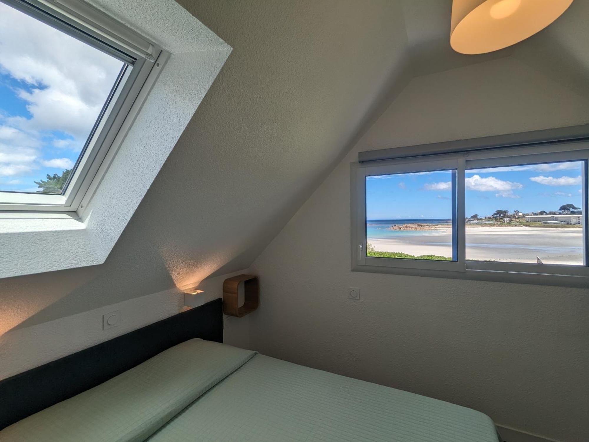 Maison 6 Pers Belle Vue Mer Piscine, Plage A 40 M Trévou-Tréguignec Buitenkant foto